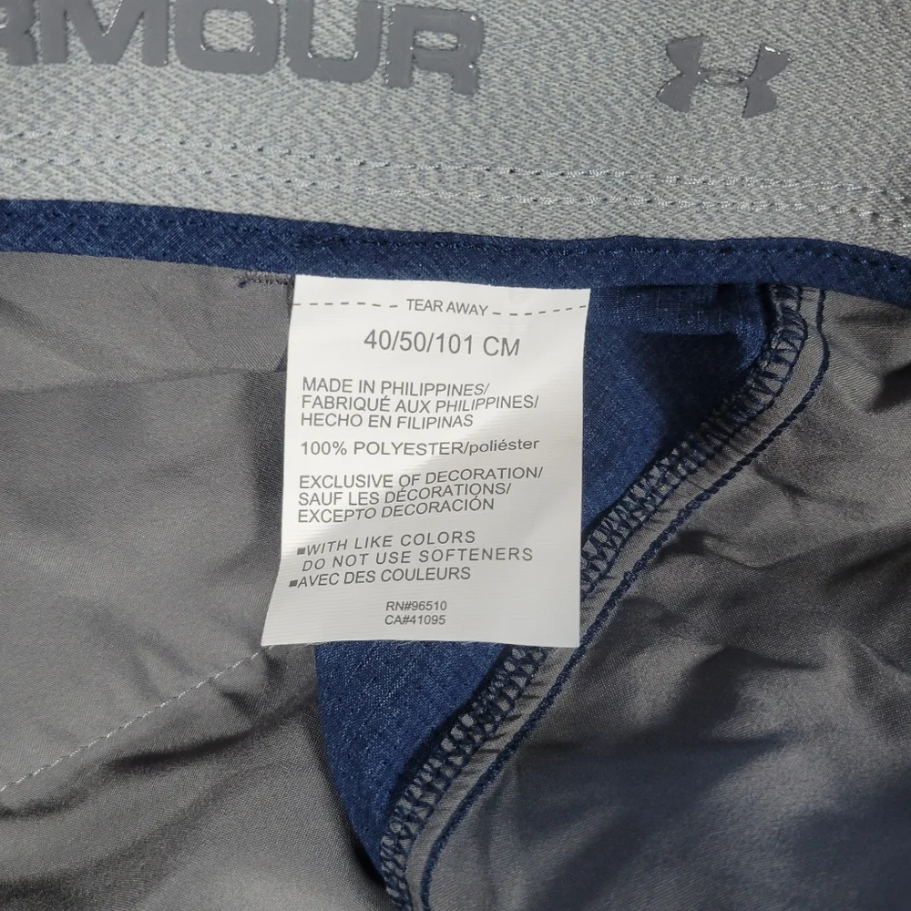 Under Armour Match Play Golf Shorts Mens 40 Blue Loose Casual‎ Sporty Heatgear